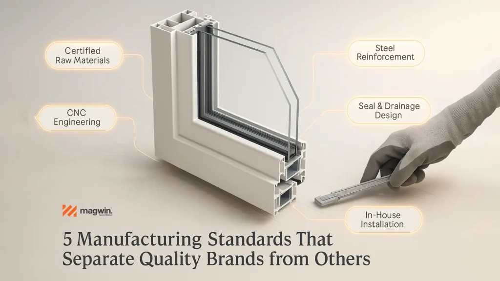 5 essential manufacturing standards by the best windows and doors manufacturer in Uttarakhand – Magwin