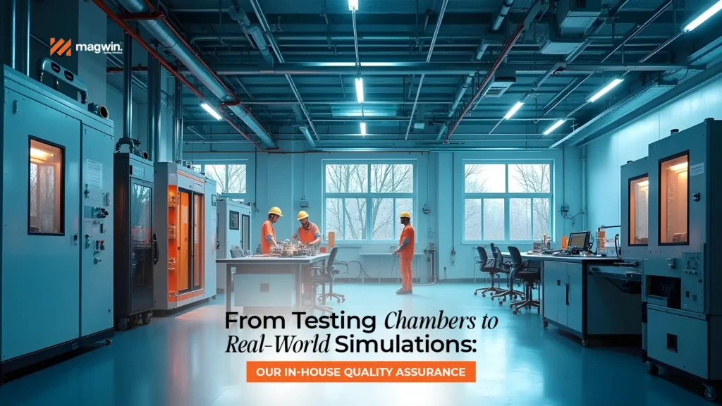 Magwin’s in-house testing lab showcasing why it’s the best uPVC window manufacturer in Uttarakhand