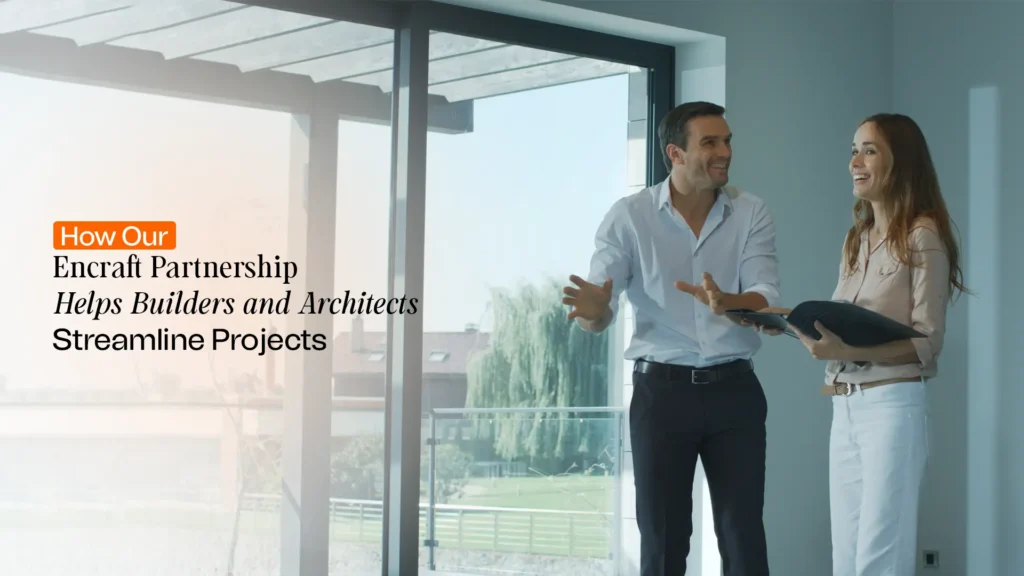 Authorized Encraft uPVC fabricator discussing window project with architect