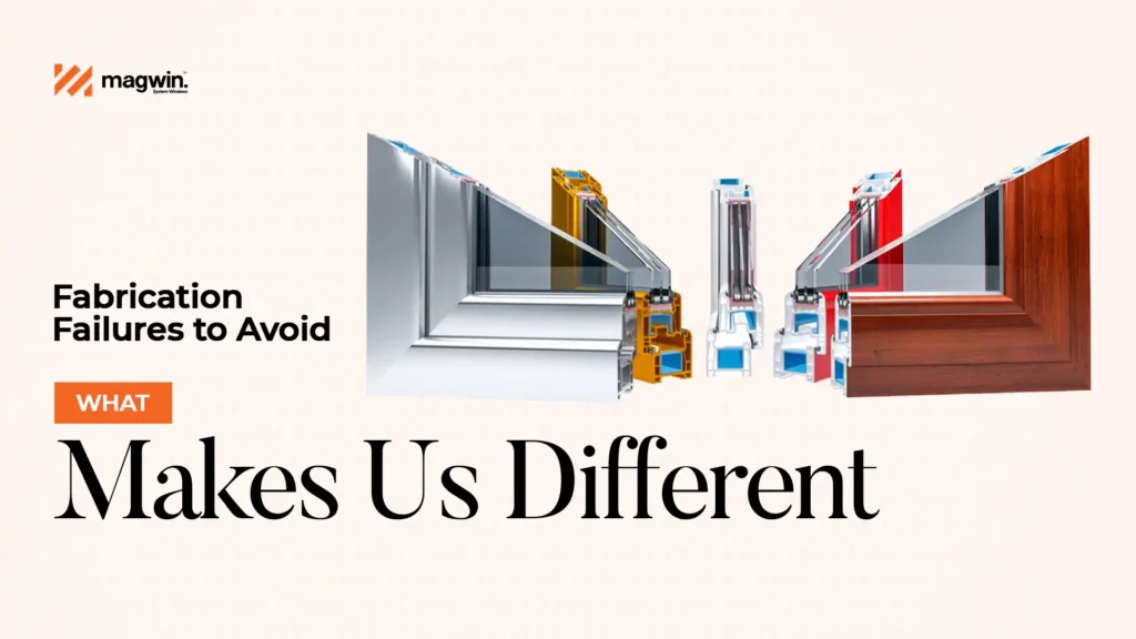 uPVC window frame cut sections showing quality differences by Magwin, the Best uPVC Window Fabricator In Uttarakhand