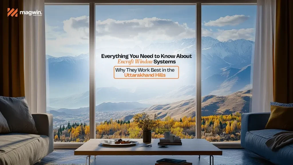Encraft Window Systems Uttarakhand providing strength, insulation, and elegance for homes with breathtaking mountain views.