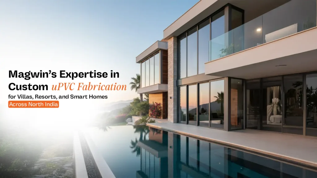 Custom uPVC Windows North India – premium Magwin fabrication for luxury villas, resorts, and smart homes with modern energy-efficient designs