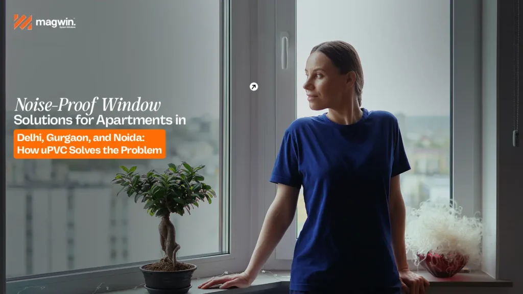 Noiseproof Windows for Indian Cities offering uPVC window solutions that block outside noise for apartments in Delhi, Gurgaon, and Noida