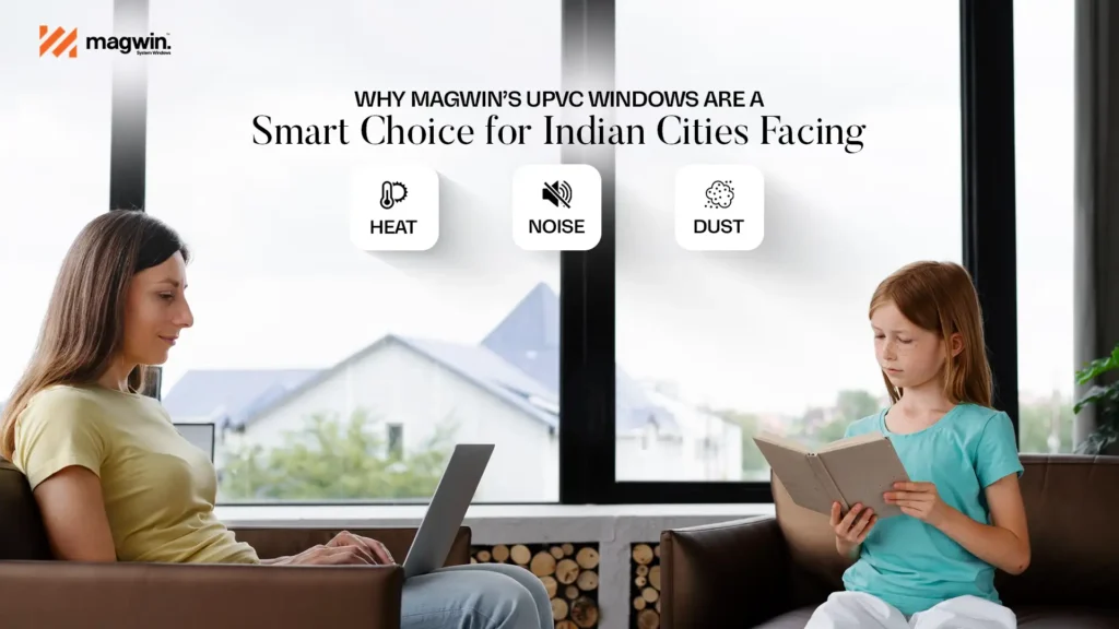 Magwin uPVC Windows for Indian Homes offering protection against heat, noise, and dust while ensuring comfort and durability