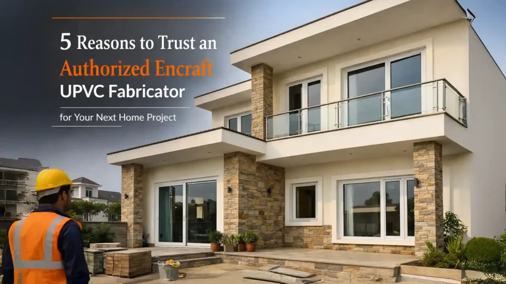 Authorized Encraft uPVC fabricator installing certified windows and doors for modern residential projects