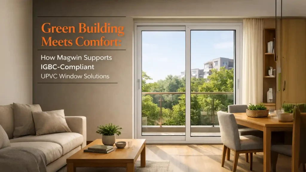 green building uPVC windows India showcasing energy efficient IGBC compliant window design