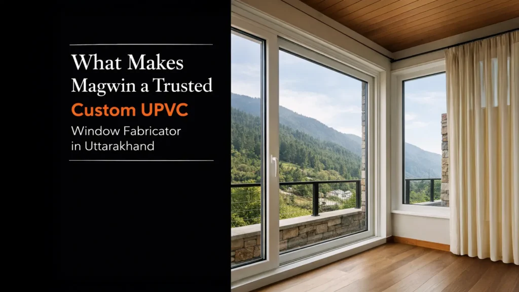 Modern home interior featuring premium windows by a custom uPVC window fabricator in Uttarakhand
