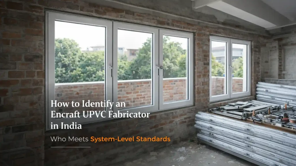 Modern residential installation showcasing precision-fitted windows by an Encraft uPVC Fabricator in India meeting system-level standards