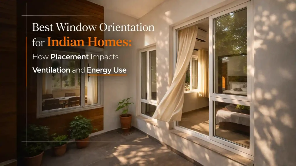 Modern house design showing the Best Window Orientation for Indian Homes to maximize natural ventilation and reduce energy use