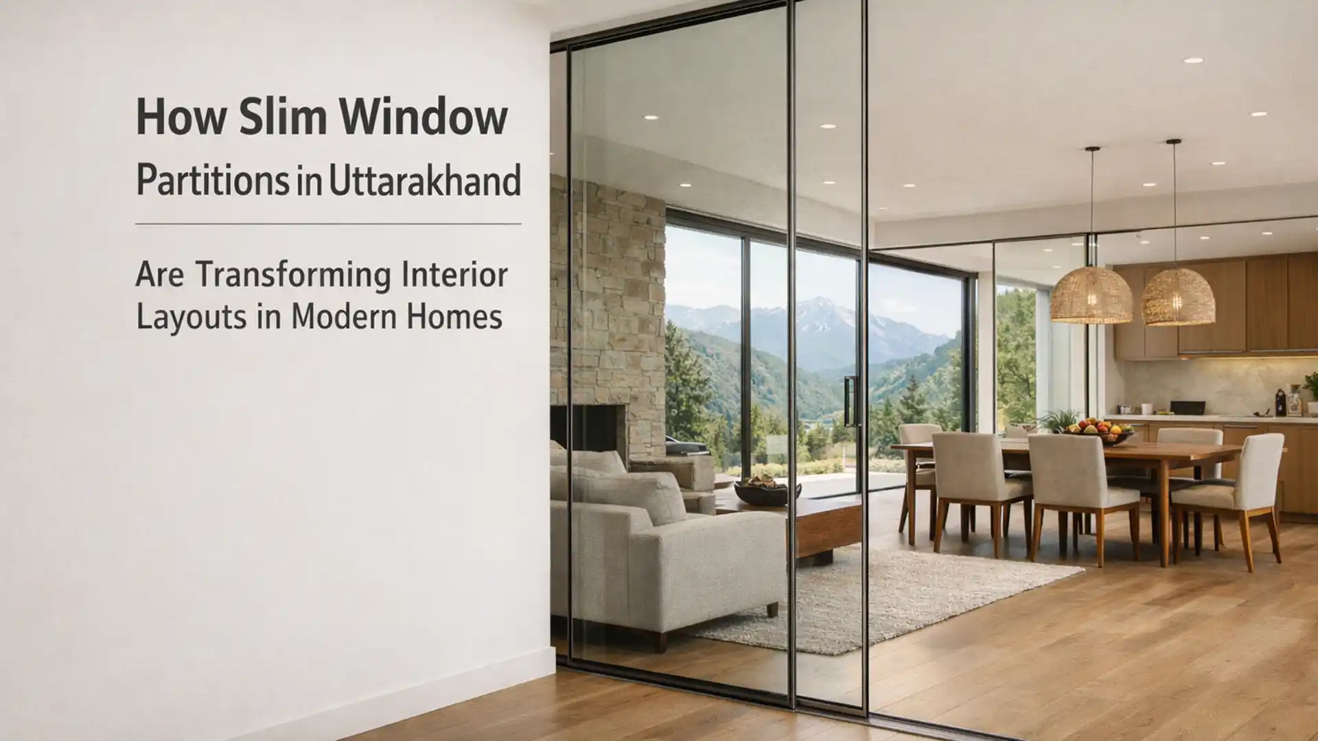 Slim Window Partitions in Uttarakhand for open space living