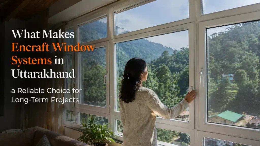 Encraft Window Systems Uttarakhand modern uPVC windows offering durability and scenic views