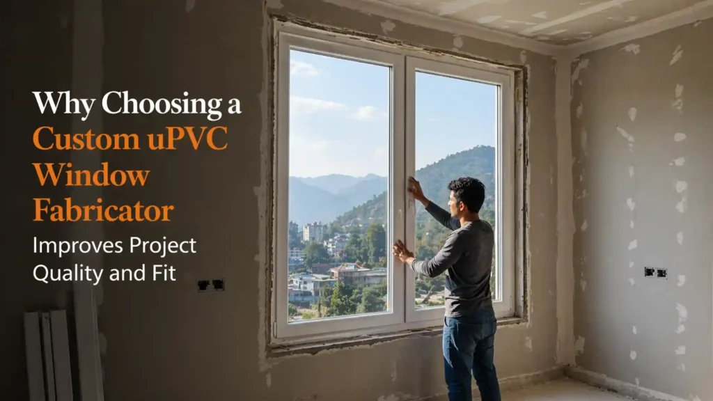 custom uPVC window fabricator in Uttarakhand installing high-quality windows for precise fit and durability