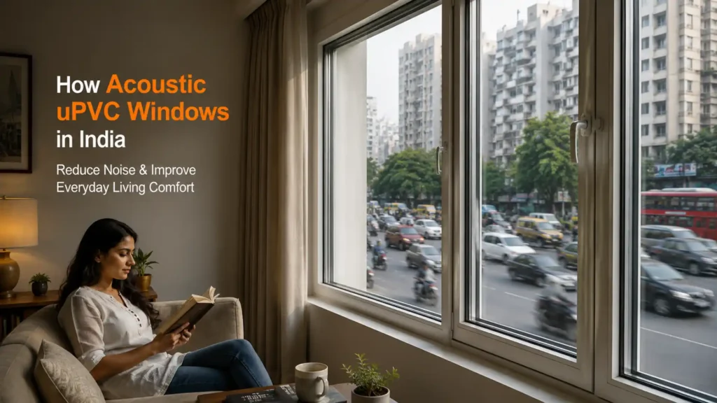Acoustic uPVC Windows India designed to reduce outside noise, improve indoor comfort, and create peaceful living spaces in urban homes