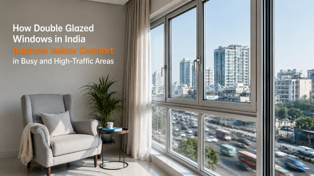 Double Glazed Windows India improving indoor comfort, noise insulation, and energy efficiency in busy urban and high-traffic residential areas